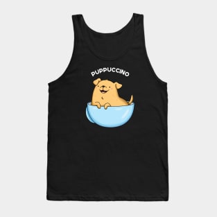 Puppuccino Funny Cappuccino Pun Tank Top